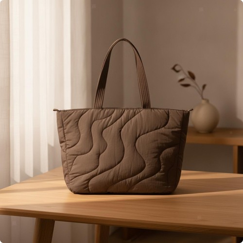 Pliable tote bag with zipper - zipper, |